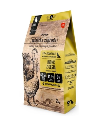 Karma sucha dla psa INDYK z GĘSIĄ 2 kg