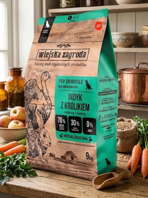 Karma sucha dla psa INDYK z KRÓLIKIEM S 9kg