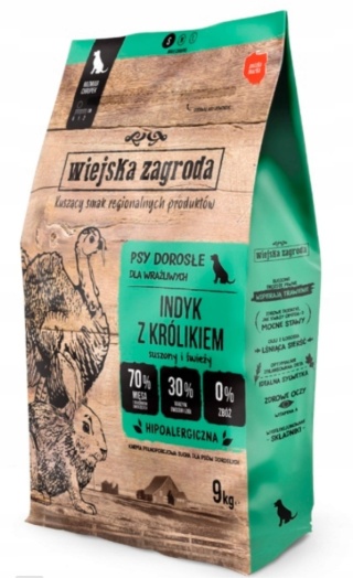 Karma sucha dla psa INDYK z KRÓLIKIEM S 9kg