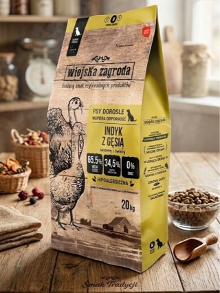 Karma sucha dla psa INDYK z GĘSIĄ 9kg